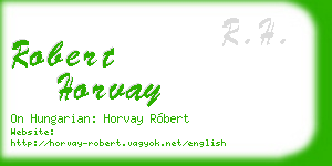 robert horvay business card